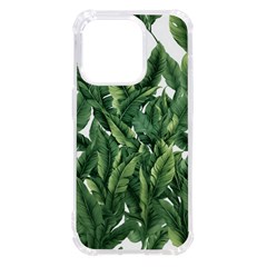 Tropical Leaves Iphone 14 Pro Tpu Uv Print Case by goljakoff