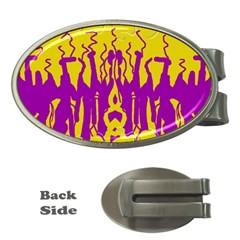 Yellow And Purple In Harmony Money Clips (oval) 