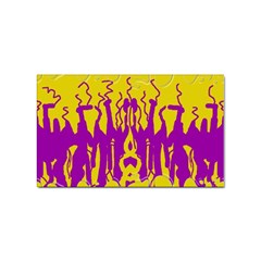 Yellow And Purple In Harmony Sticker Rectangular (100 Pack)