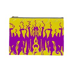 Yellow And Purple In Harmony Cosmetic Bag (large) by pepitasart