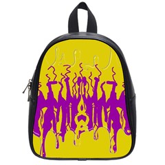 Yellow And Purple In Harmony School Bag (small)