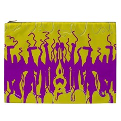 Yellow And Purple In Harmony Cosmetic Bag (xxl) by pepitasart