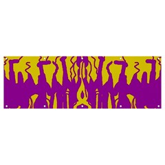 Yellow And Purple In Harmony Banner And Sign 12  X 4 