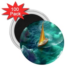Dolphin Swimming Sea Ocean 2 25  Magnets (100 Pack) 