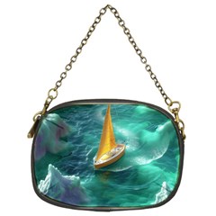 Dolphin Swimming Sea Ocean Chain Purse (two Sides) by Cemarart