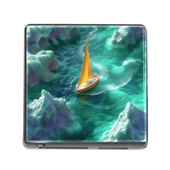 Dolphin Swimming Sea Ocean Memory Card Reader (square 5 Slot)