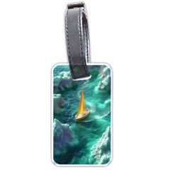 Dolphin Swimming Sea Ocean Luggage Tag (one Side)