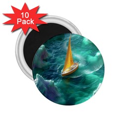 Dolphin Sea Ocean 2 25  Magnets (10 Pack) 