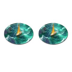 Dolphin Sea Ocean Cufflinks (oval)