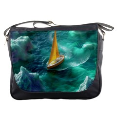 Dolphin Sea Ocean Messenger Bag by Cemarart