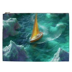 Dolphin Sea Ocean Cosmetic Bag (xxl) by Cemarart