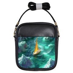 Dolphins Sea Ocean Girls Sling Bag by Cemarart