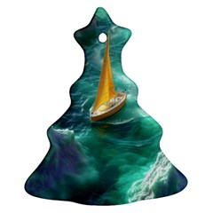 Dolphins Sea Ocean Christmas Tree Ornament (two Sides)