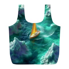 Dolphins Sea Ocean Full Print Recycle Bag (l)