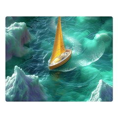 Dolphins Sea Ocean Two Sides Premium Plush Fleece Blanket (large)