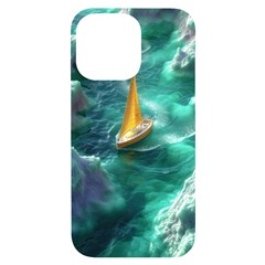 Dolphin Swimming Sea Ocean Iphone 14 Pro Max Black Uv Print Case by Cemarart