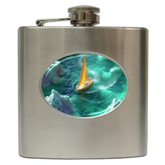 Dolphins Sea Ocean Water Hip Flask (6 Oz)