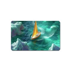 Silk Waves Abstract Magnet (name Card)