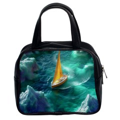 Silk Waves Abstract Classic Handbag (two Sides)