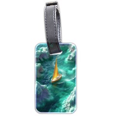 Silk Waves Abstract Luggage Tag (two Sides)