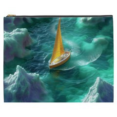 Silk Waves Abstract Cosmetic Bag (xxxl)