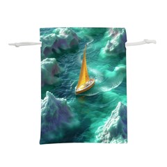 Silk Waves Abstract Lightweight Drawstring Pouch (s) by Cemarart