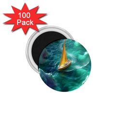 Seascape Boat Sailing 1 75  Magnets (100 Pack) 