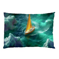 Seascape Boat Sailing Pillow Case