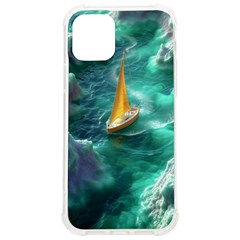 Seascape Boat Sailing Iphone 12/12 Pro Tpu Uv Print Case by Cemarart