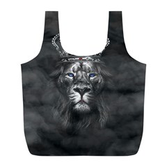 Lion King Of The Jungle Nature Full Print Recycle Bag (l)