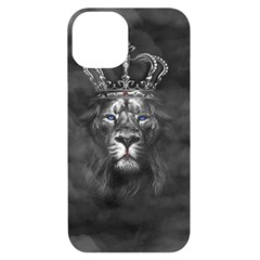 Lion King Of The Jungle Nature Iphone 14 Black Uv Print Case by Cemarart