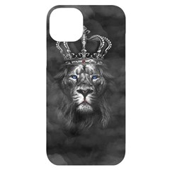 Lion King Of The Jungle Nature Iphone 14 Plus Black Uv Print Case by Cemarart