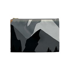 Mountain Wolf Tree Nature Moon Cosmetic Bag (medium)