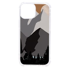 Mountain Wolf Tree Nature Moon Iphone 13 Mini Tpu Uv Print Case by Cemarart