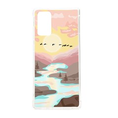 Mountain Birds River Sunset Nature Samsung Galaxy Note 20 Tpu Uv Case by Cemarart