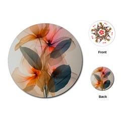 Double Exposure Flower Playing Cards Single Design (round)