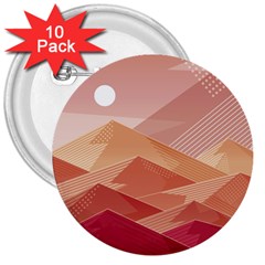 Mountains Sunset Landscape Nature 3  Buttons (10 Pack) 