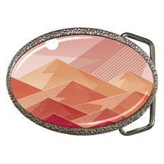 Mountains Sunset Landscape Nature Belt Buckles