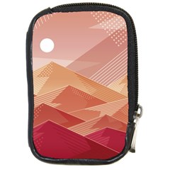 Mountains Sunset Landscape Nature Compact Camera Leather Case