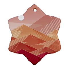 Mountains Sunset Landscape Nature Ornament (snowflake)