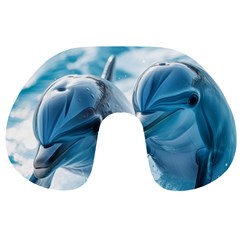 Dolphin Swimming Sea Ocean Travel Neck Pillow