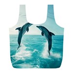 Dolphin Sea Ocean Full Print Recycle Bag (L) Front