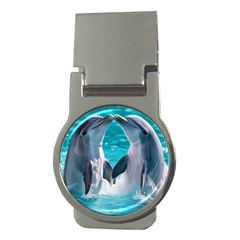 Dolphins Sea Ocean Money Clips (round) 