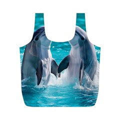 Dolphins Sea Ocean Full Print Recycle Bag (m)