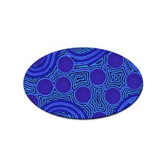 Authentic Aboriginal Art - Rivers Around Us Sticker Oval (100 Pack) by hogartharts