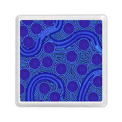 Authentic Aboriginal Art - Rivers Around Us Memory Card Reader (square) by hogartharts