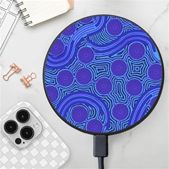 Authentic Aboriginal Art - Rivers Around Us Wireless Fast Charger(Black)