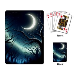 Moon Moonlit Forest Fantasy Midnight Playing Cards Single Design (rectangle)