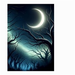 Moon Moonlit Forest Fantasy Midnight Small Garden Flag (two Sides) by Cemarart