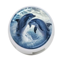 Dolphins Sea Ocean Water 4-port Usb Hub (two Sides)